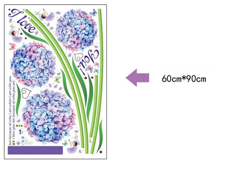 Цветные креативные настенные наклейки с одуванчиком виниловые художественные