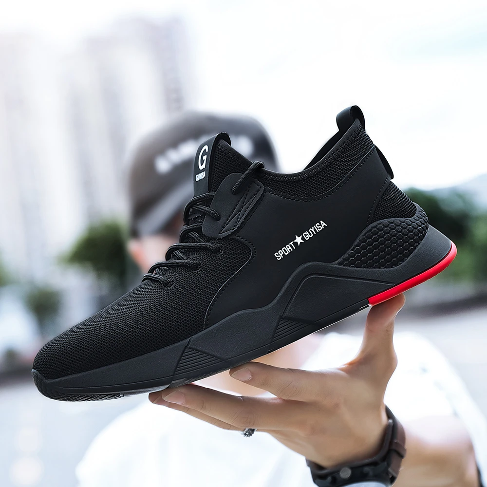 

Men Labor Insurance Shoes Breathable Non-Slip Anti-Smashing Anti-Piercing Work Shoes Wear-Resistant Deportivas Hombre