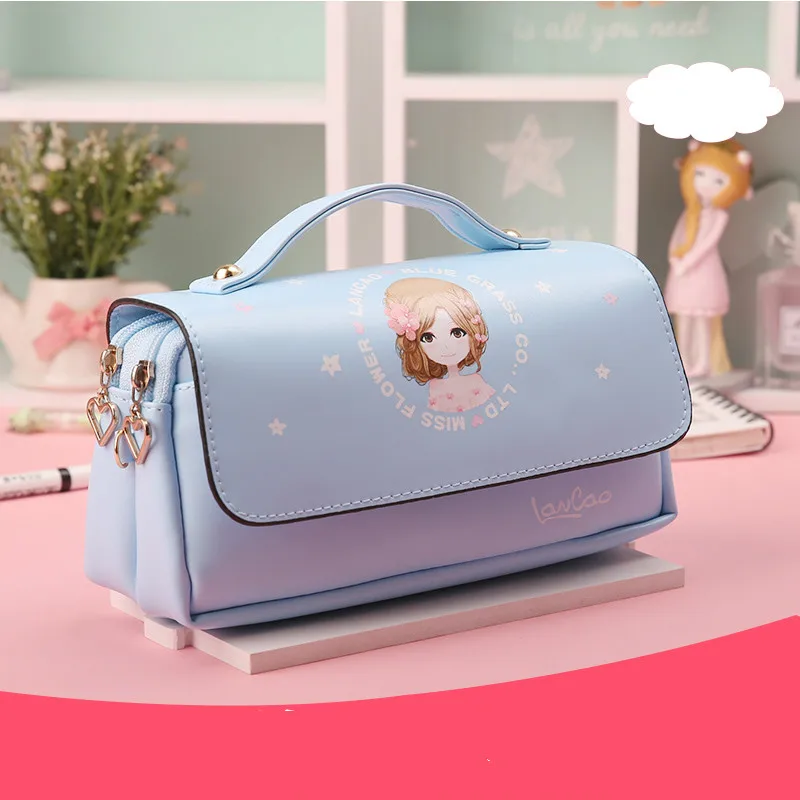 Милый чехол для карандашей Kawaii Kids Girl Pencil, многофункциональная сумка, сумка для ручек, школьные принадлежности, канцелярские принадлежности, подарки - Цвет: C9
