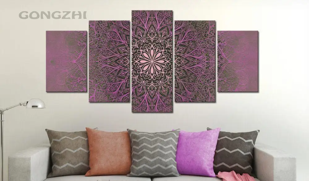 

Five-Piece Abstract Flower Red Pattern Art Canvas Painting Home Wall Decoration Creative Poster On The Wall Modern Prints Murals