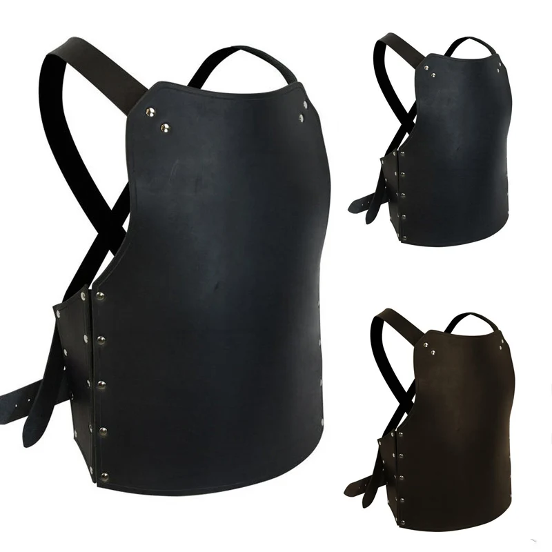 Средневековый винтажные стимпанк бронежилет с заклёпками из матовой кожи тела