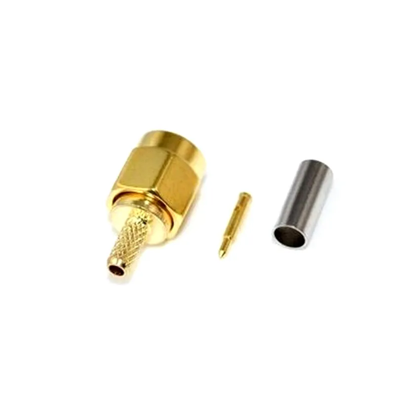 

5 шт. SMA RF разъем штекер обжимной для RG316 RG174 кабельный разъем коаксиальный