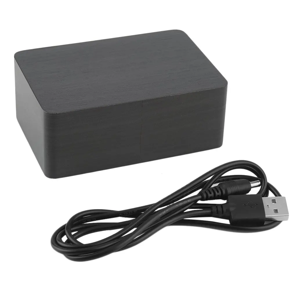 2017 популярные современные сенсорные деревянные часы двойной светодиодный