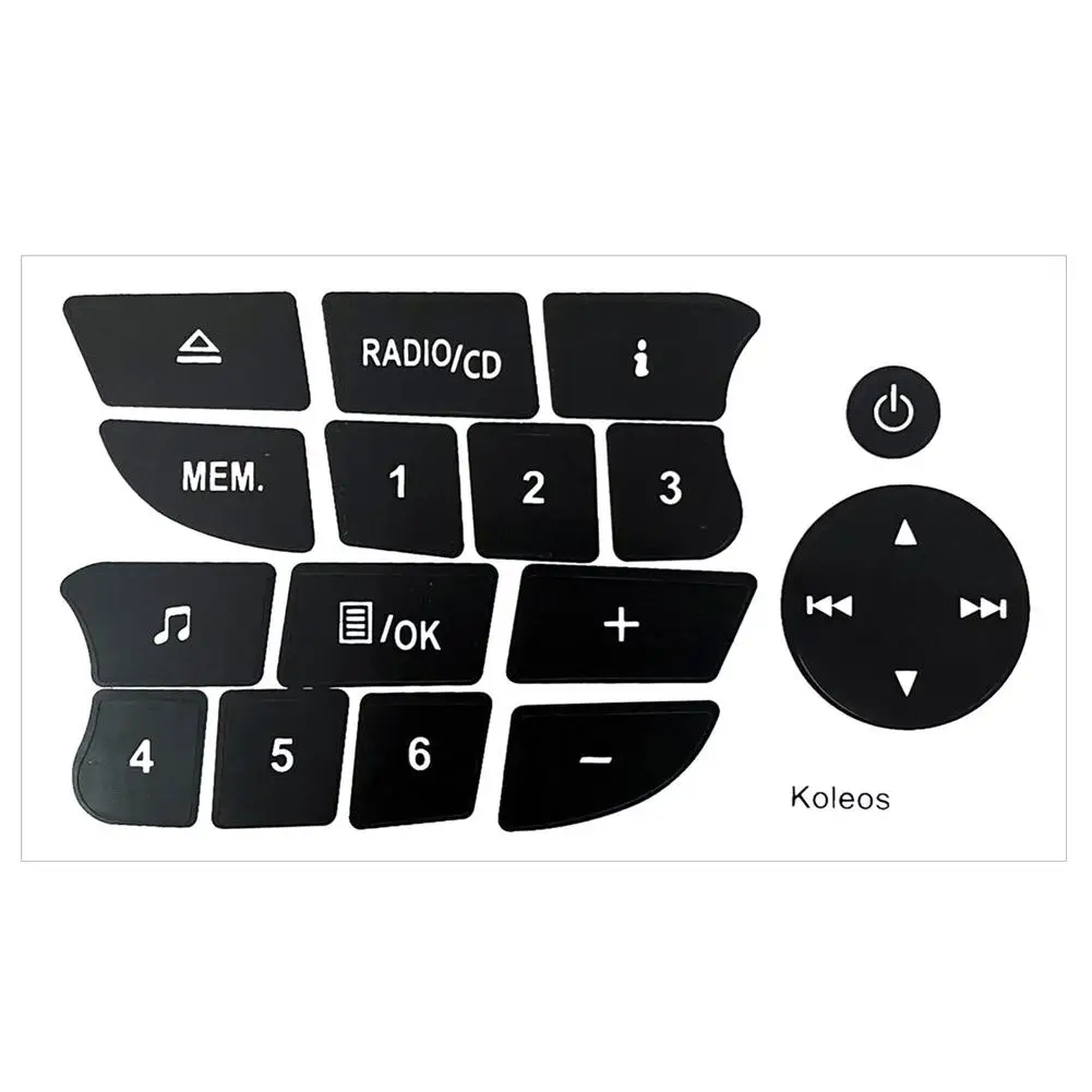 

Dash Button Sticker Repair Kit AC Dash Button Repair Kit CD Radio Audio Button Repair Decals Central Control Button Decals Fo
