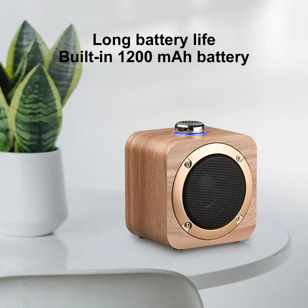 Портативная деревянная Bluetooth-Колонка Q1B 4.2 Беспроводная колонка с басами