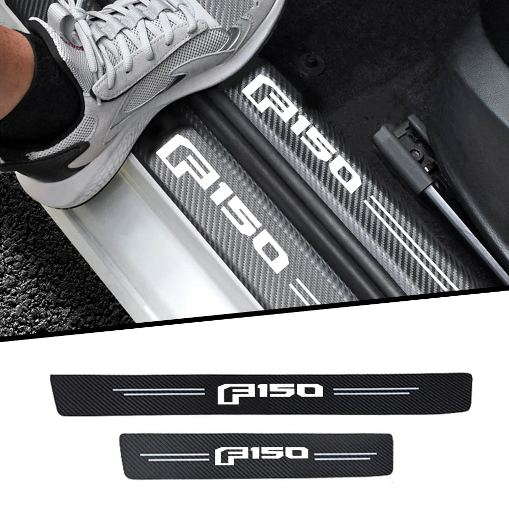 

4pcs Car threshold Car sticker for ford f150 f-150 raptor svt Pickup truck car accessories