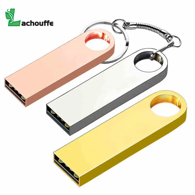 Высокое качество USB флэш накопитель металлический флеш 128 Гб 64 ГБ 32 16 8 Мини флешка