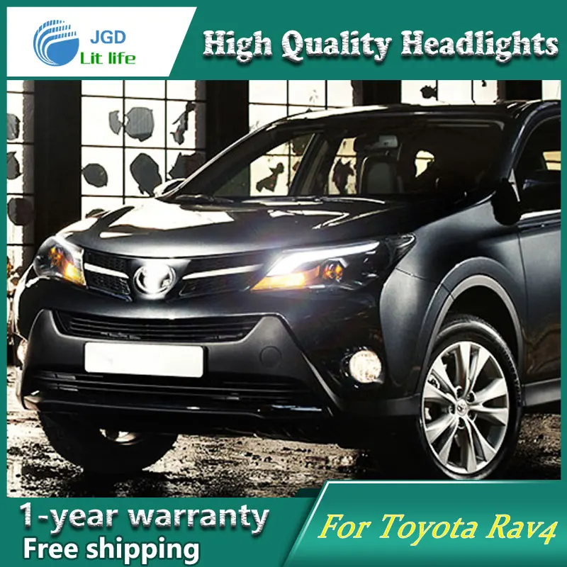 Автомобильный Стильный чехол для головки лампы Toyota rav4 головной светильник s 2014 2015