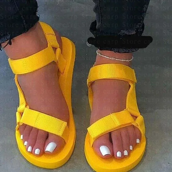 

women shoe women slippers sandals woman 2021 red white black women's shoes Low with peep-toe with Velcro