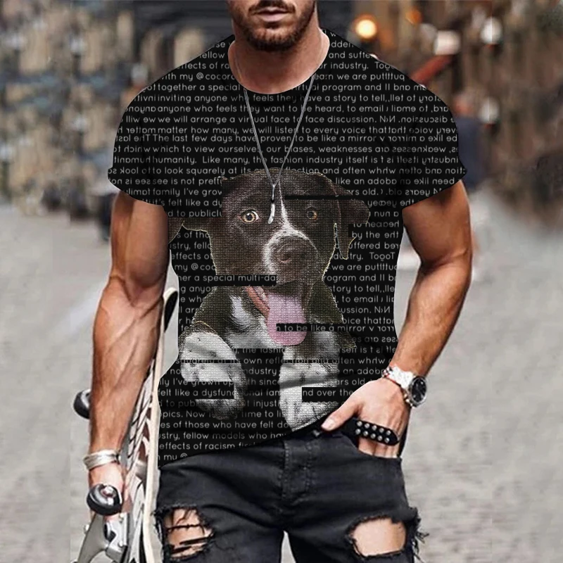 

Летняя Модная рубашка с принтом, мужская спортивная и повседневная дорожная дышащая быстросохнущая футболка, уличная одежда, топ с круглым ...