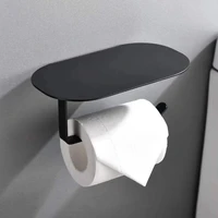 bathroom toilet paper holder blackbrushedgoldgun gray tissue phone rack wall mounted space aluminum wc paper holder with shelf