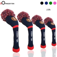 pom pom knitted golf club head covers woods driver fairway hybrid head cover 1 3 4 5 for men women kids
