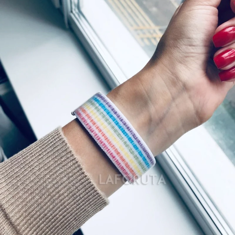 Ремешок для Apple Watch 44 мм 40 ремешок из нейлона iWatch Correa Series 5 4 3 2 Sport Loop 42 38 браслет