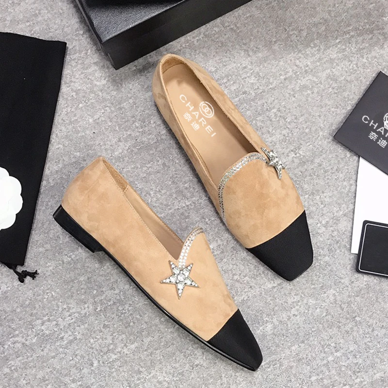 Французские Деловые женские туфли-самый достойный классический стиль на толстом