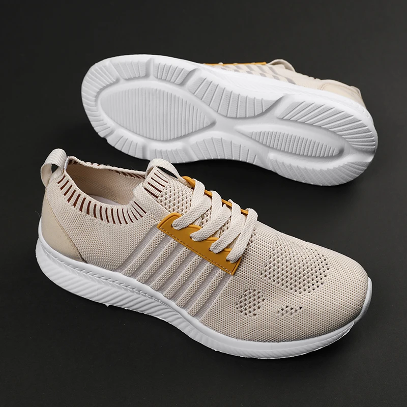 

Leisure four seasons flying woven sneakers couple running shoes men and women ultralight youth shoes running shoes