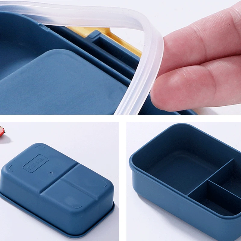 

Lunch Box Kids 1-2L Student Colourful Microwavable Food Storage Container Tableware Heating Lunch Box With Spoon And Fork