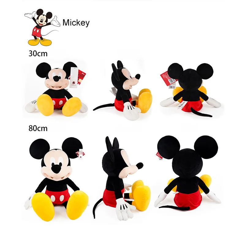 Плюшевые игрушки 30/46/80 см Disney Микки Маус Минни милые животные мягкие куклы из ПП