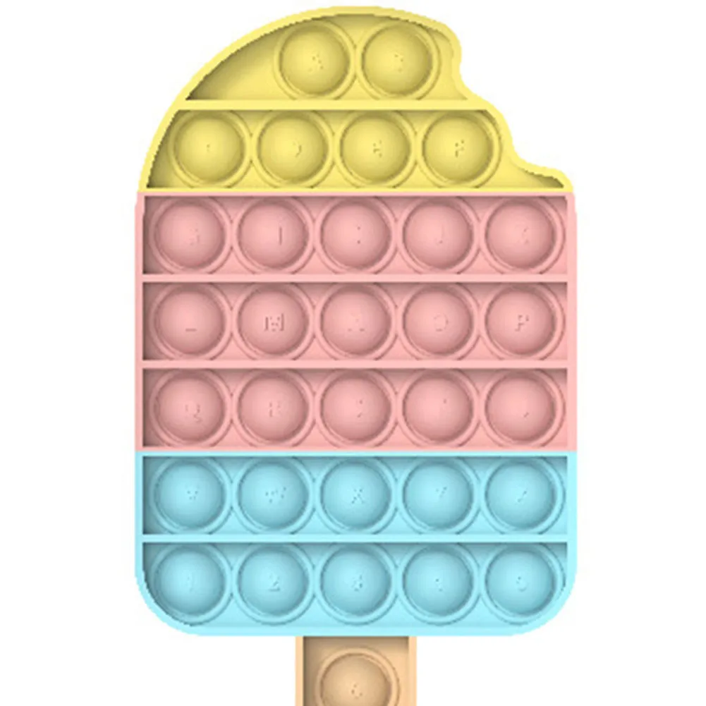 

Rainbow Ice Cream Fidget Toys Push Bubble Fidget Toys Autism Special Needs Stress Reliever Bubbel Educational Toy