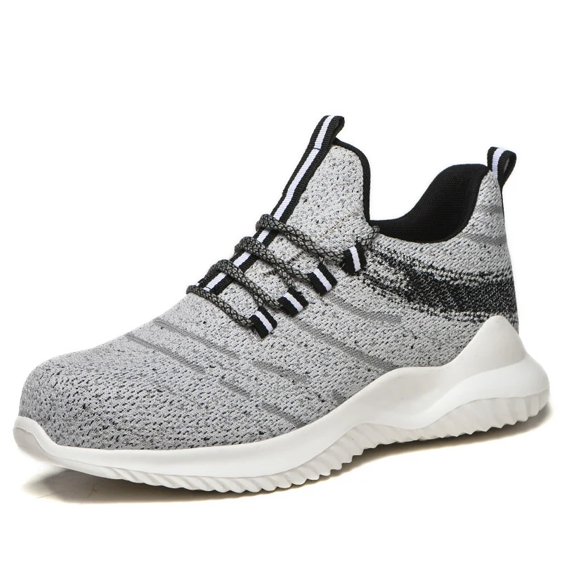 

Men And Women Work Safety Lace Steel Head Cap Safety Boots Piercing Work Sneakers Breathable Shoes Rubber Bottom Mesh Material