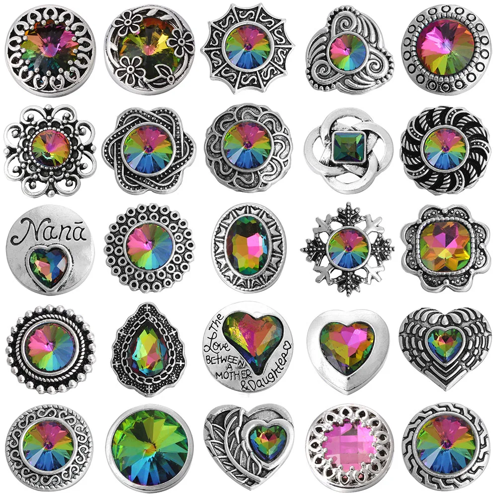 6 шт./лот новейшие ювелирные браслеты с застежкой красочные кристаллы цветы из