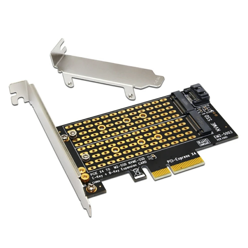 

PCI-E X4 адаптер карты поддержка M-Key NVME B-Key SATA SSD двойной протокол расширения адаптера карты