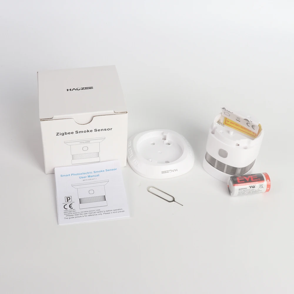 HAOZEE беспроводной Zigbee умный противопожарный датчик дыма Умный домашний датчик s 2,4 ГГц Высокая чувствительность встроенный аккумулятор