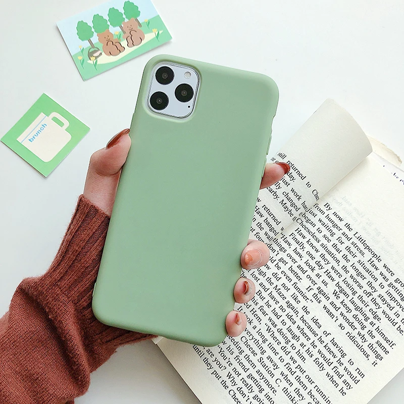 VZD простой сплошной I Love U iphone 11 Pro X 7 Чехол для iphone Xs Max Xr женский анти-осень телефон 6S Tpu мягкий чехол 8 7plus задняя крышка
