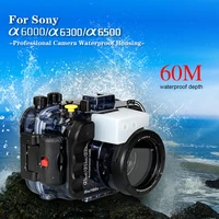 seafrogs 60m 130ft underwater diving waterproof housing bag case for sony a6500 camera 16 50mm len