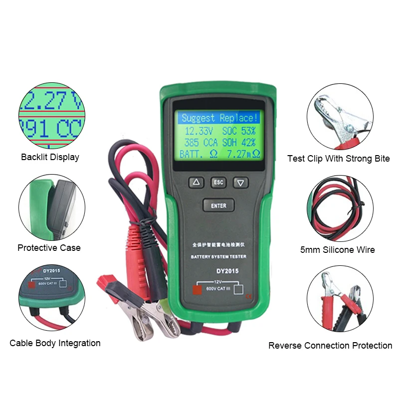 Диагностическое устройство для быстрой зарядки аккумуляторов 12 В/24 В|Тестеры