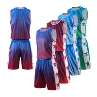 basketball jerseys suit custom sports training shirt men uniform breathable loose running shorts sets print fitness sportswear