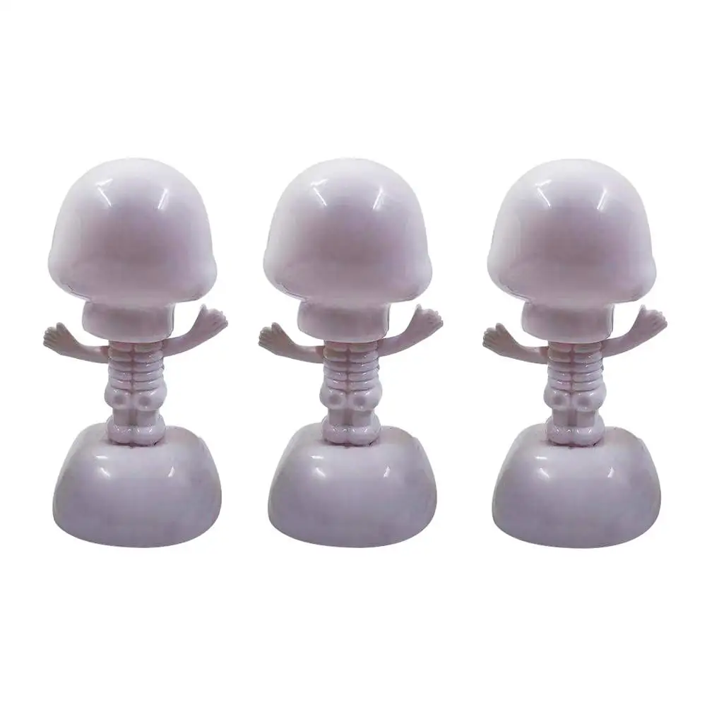 Автомобильная кукла на солнечной батарейке для Хэллоуина Череп солнечный свет