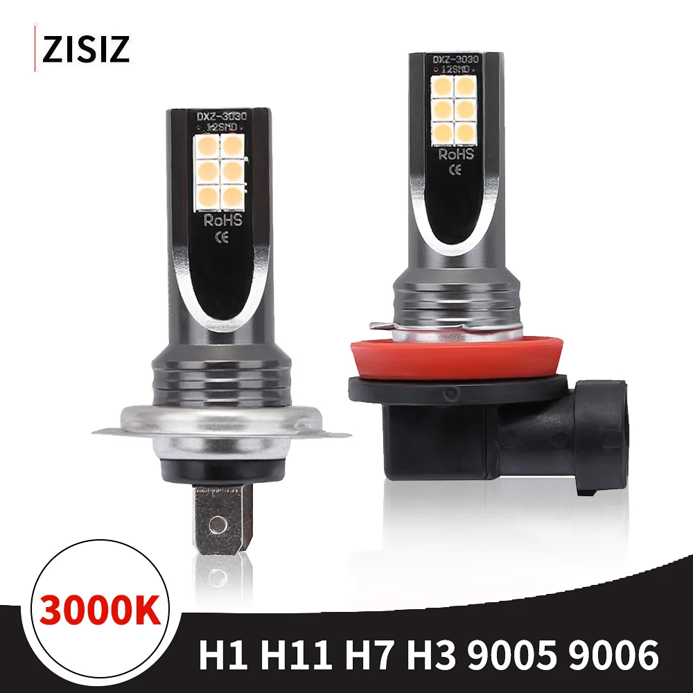 2 шт. Автомобильные светодиодные лампы H1 H7 светодиодный 3 9005 H11 9006 3000 лм к 12 в 24 48