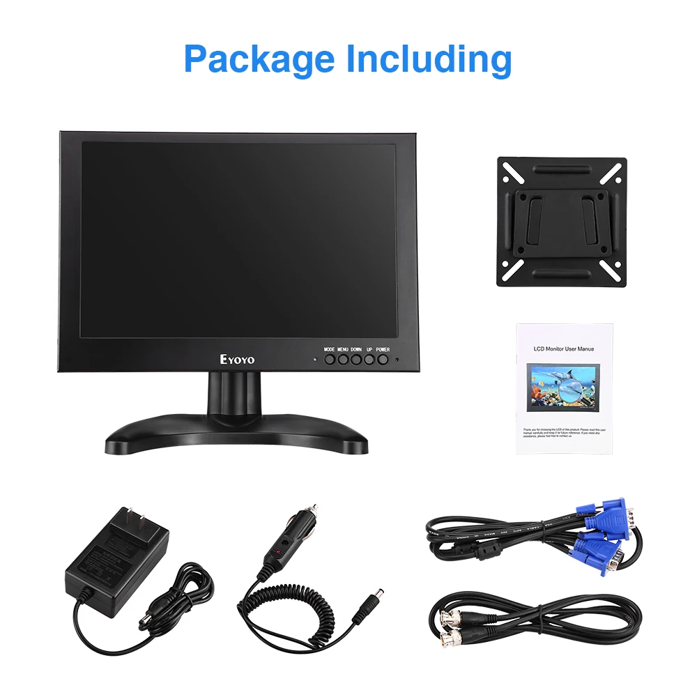 EYOYO EM10G 10 &quotips светодиодный экран FHD 1920x1200 BNC lcd сенсорный монитор с VGA AV HDMI USB для