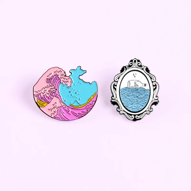 Эмалированная булавка с изображением Карибского пирата для лацкана в виде