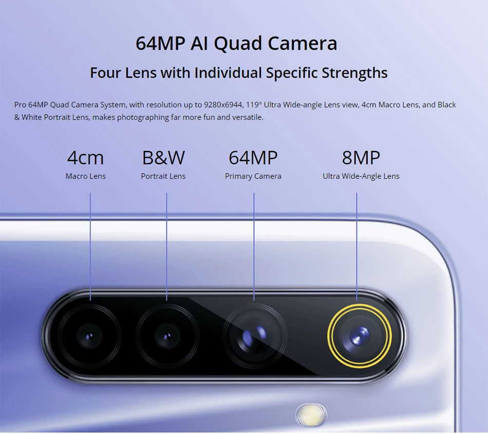 Realme 6 глобальная версия 4 Гб 64 5 ''мобильный телефон Helio G90T Восьмиядерный