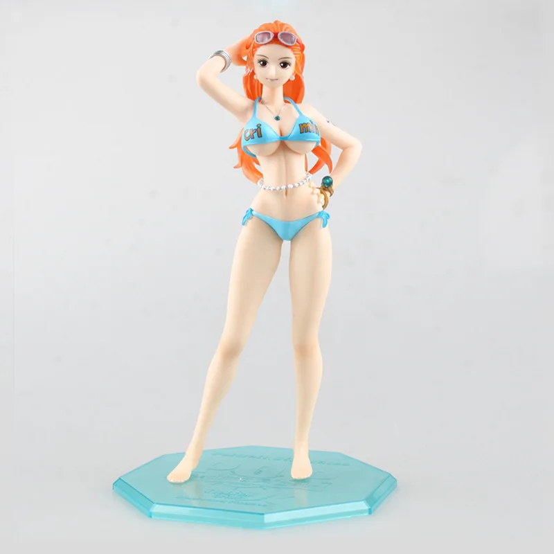 

Free Shipping Nami 21.5cm Long Hair Swimsuit PVC Action Figure Toys Dolls