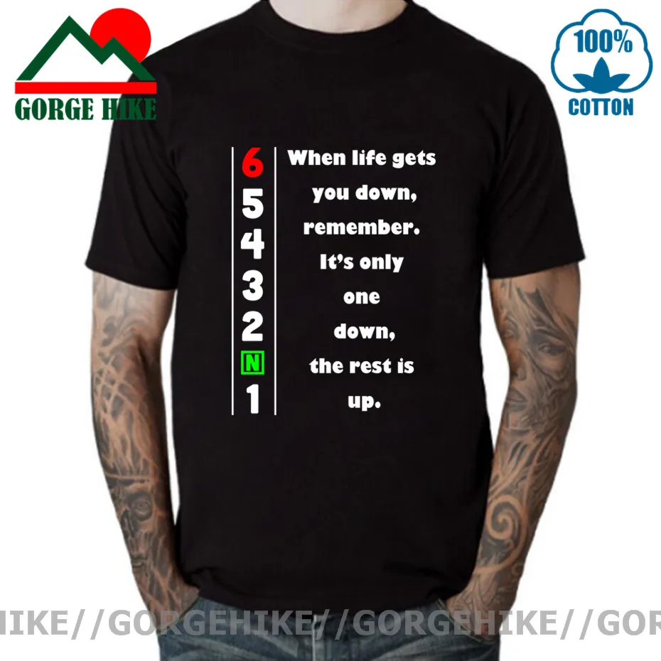 GorgeHike 1N23456 мотоциклетная футболка подарок на день отца Забавный рождения для