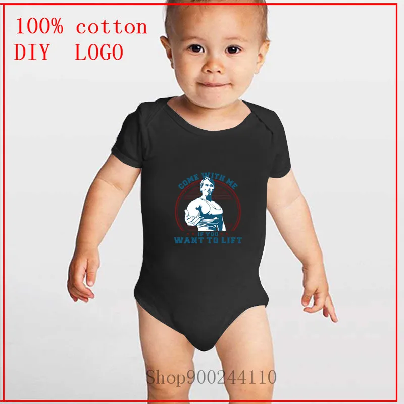 

Summer Fashion Newborn Romper Bodysuit Baby Arnold Schwarzenegger Come With Me If You Want To Lift 1 Onesie Cotton Clothes