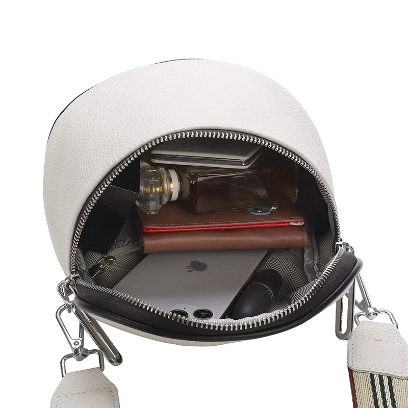 

Vintage Luxury Messenger Bags For Women Semicircle Saddle Poach Shouder Bag Bucket Bags Genuine Leather Crossbody Bag Chest Bags