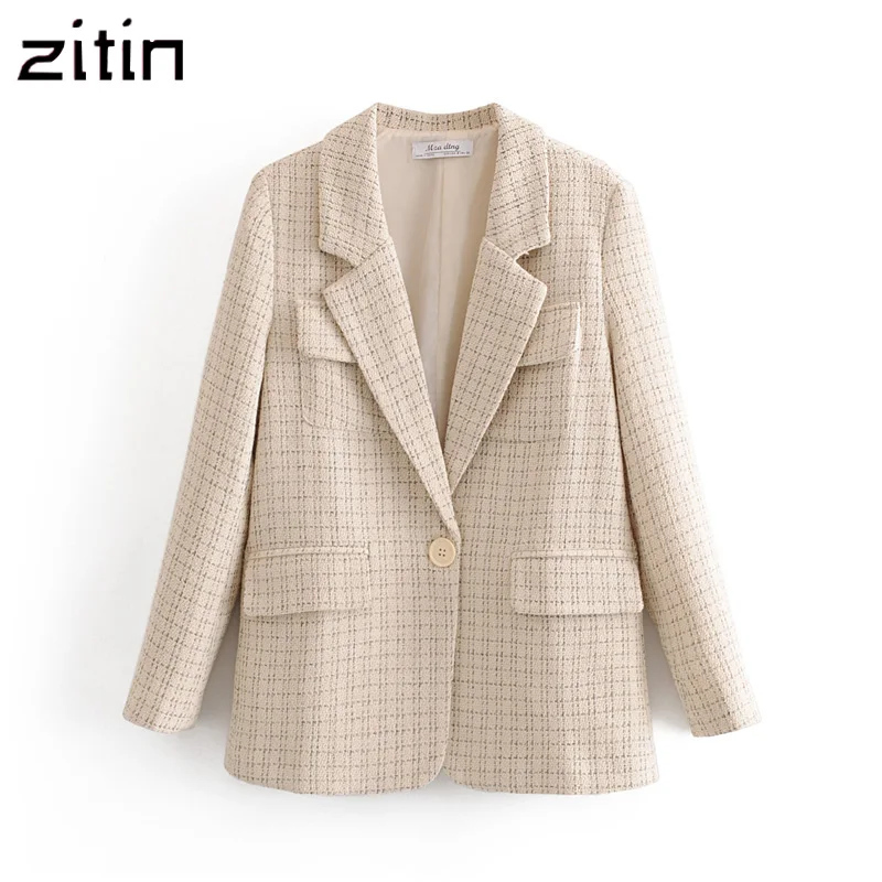 Винтажные клетчатые твидовые пиджаки куртка пальто для женщин 2019 модная верхняя