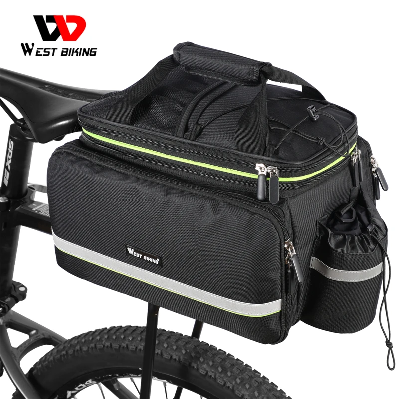 

WEST BIKING Bicycle Waterproof Rear Bag Large Capacity Cycling Saddle Rack Trunk Storage Handbag Pannier MTB Bike Accessories