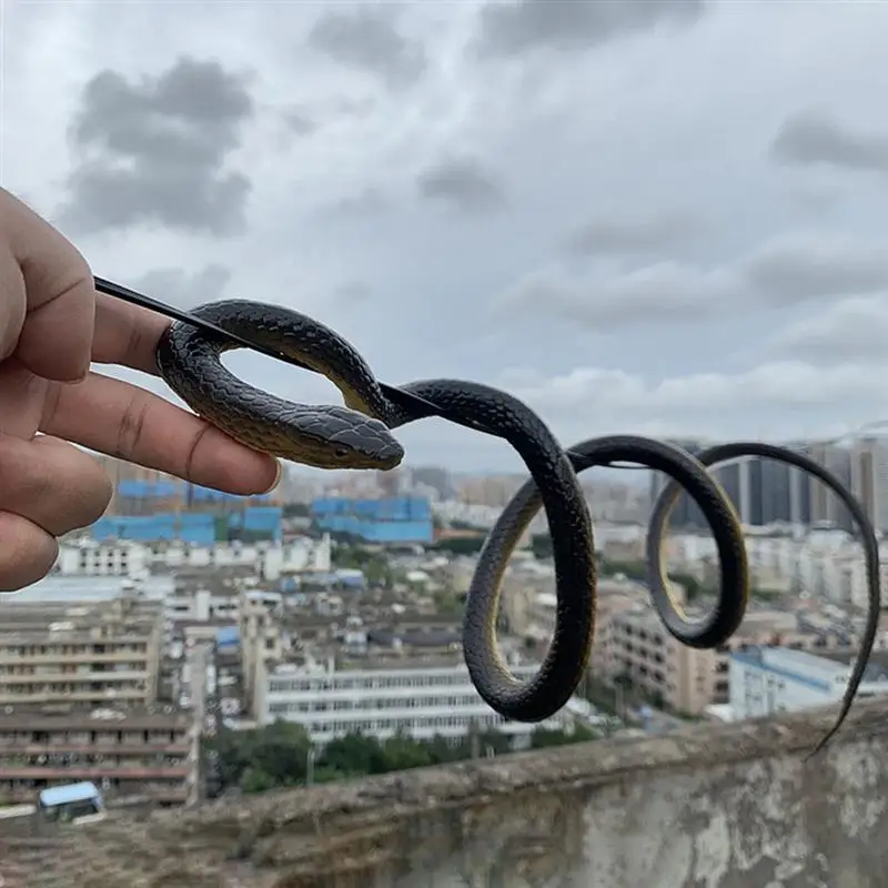 2 piezas de juguete de broma, juguete de simulaci&oacute;n de serpiente, juguete de serpiente, modelo de serpiente realista-4