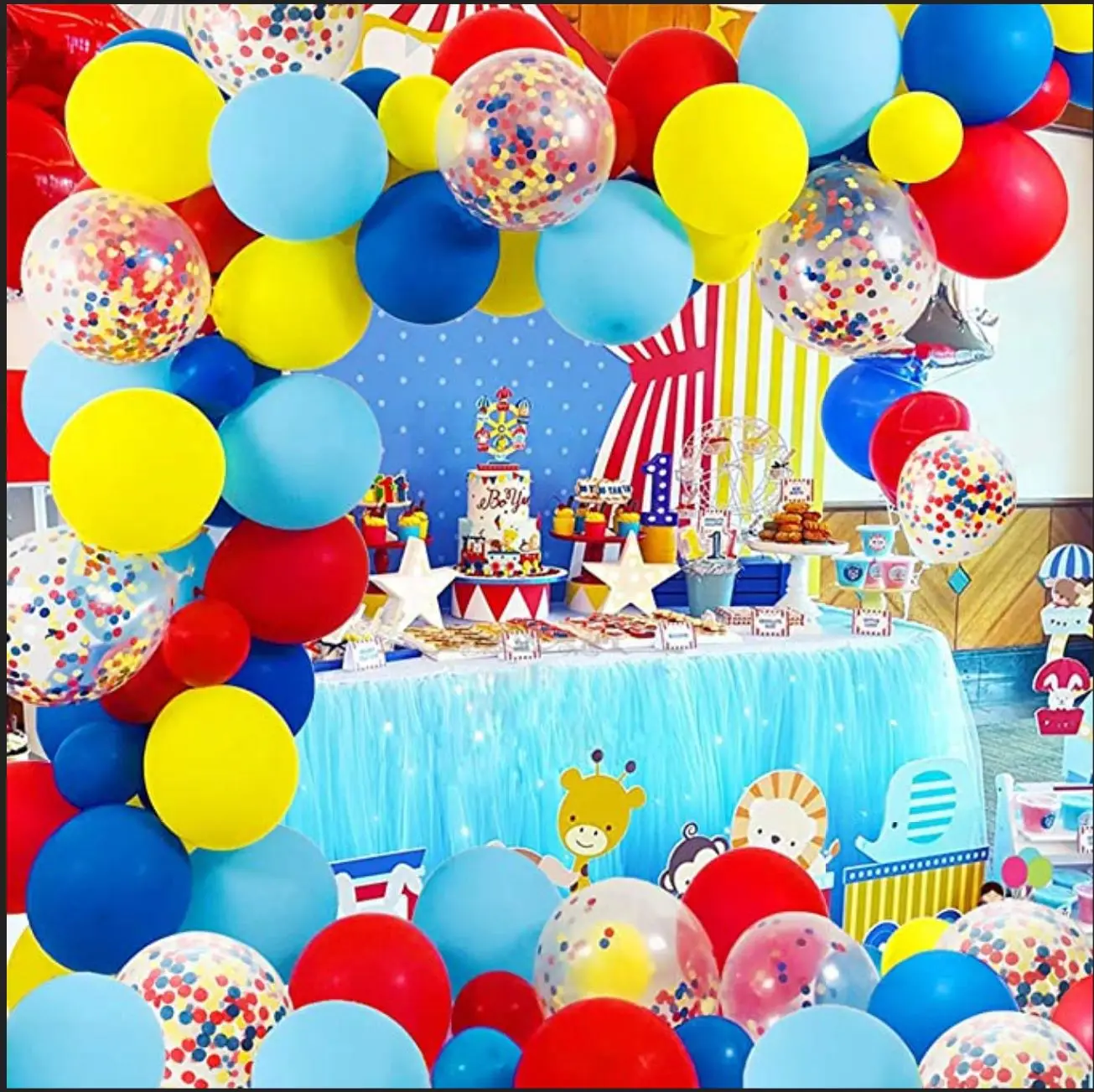 82pcs Balloon Garland Arch Kit Multicolor Latex Balloons Party Supplies Favors Kids Birthday Party Baby Shower Boy Decorations