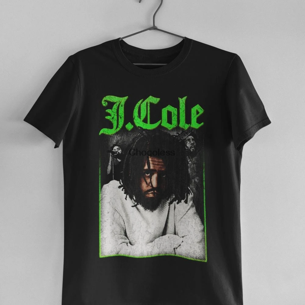

J. Cole Green Vintage 90s Hip Hop Rap T Shirt Streetwear Hypebeast Tour Unisex Tee Shirt Casual Vintage Size S XXL