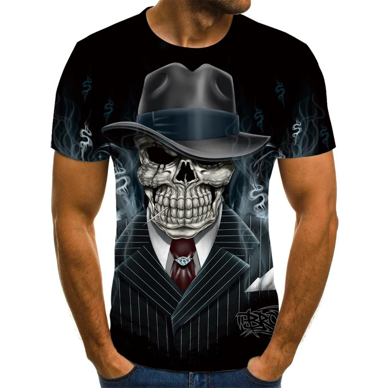 

2021 3D printing T-shirt summer casual men's T-shirt fashion short-sleeved T-shirt top