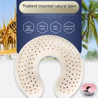 thailand natural latex neck pillow u shape pregnancy maternity pillows in pillowcase cushion cover memory springback resilience