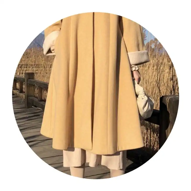 

Autumn coat woolen women's coat 2020 new fashion winter woman winter coats jackets Regular Vintage Solid