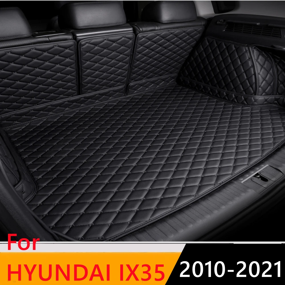 

Sinjayer Waterproof Highly Covered Car Trunk Mat Tail Boot Pad Carpet Cover High Side Cargo Liner For HYUNDAI IX35 2010 11-2021