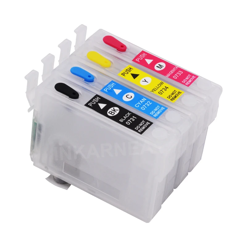INKARENA 400 мл чернила + T0731 T0734 XL чернильный картридж для принтера Epson Stylus TX110 TX111 TX200 TX210