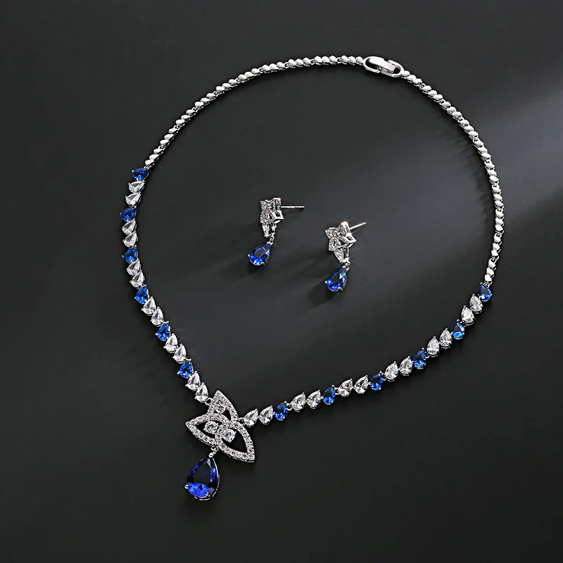 Модные свадебные комплекты ювелирных изделий для невесты белого и золотистого